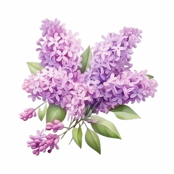 Purple Spring Flowers 24xPNG, 1xAI