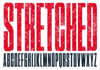 Textured Rough Fonts #2, 25xAI