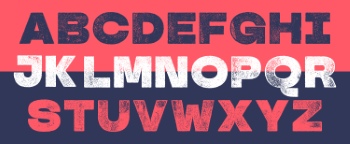 Textured Rough Fonts #2, 25xAI