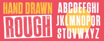 Textured Rough Fonts #2, 25xAI