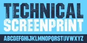 Textured Rough Fonts #2, 25xAI