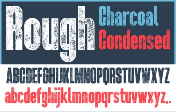 Textured Rough Fonts #2, 25xAI