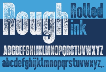 Textured Rough Fonts #2, 25xAI