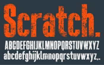 Textured Rough Fonts #2, 25xAI