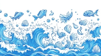 SeaFood Doodles & Menu Templates 30xAI, 3xJPEG