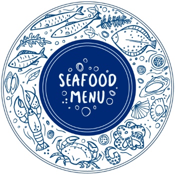 SeaFood Doodles & Menu Templates 30xAI, 3xJPEG