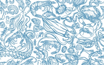 SeaFood Doodles & Menu Templates 30xAI, 3xJPEG