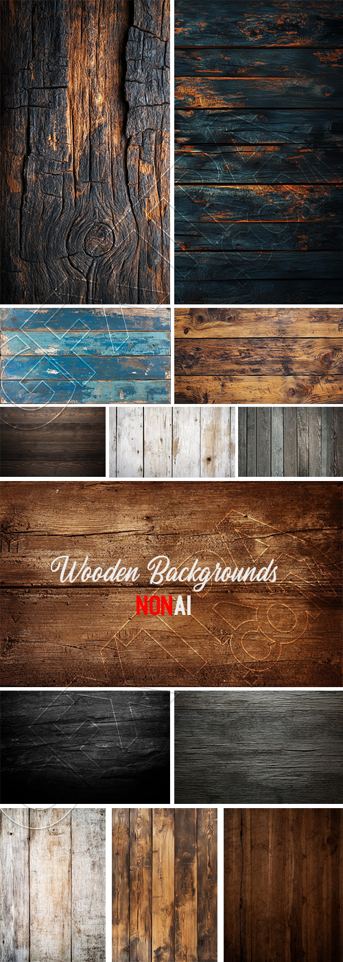 Wooden Backgrounds Non-AI 25xJPEG