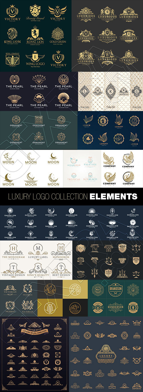 Luxury Logo Collection ELEMENTS 26xAI