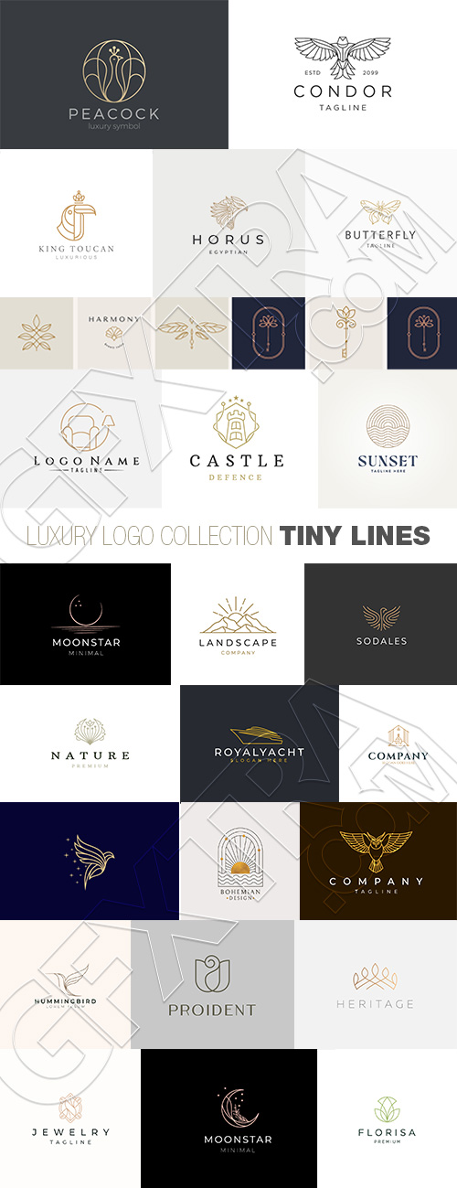 Luxury Logo Collection TINY LINES 28xAI Luxury Logo Collection TINY LINES 28xAI