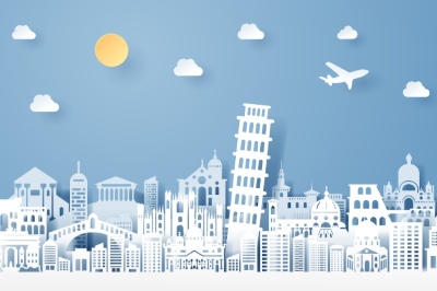 Travel & Tourism Concept Landmarks of Europe 24xAI