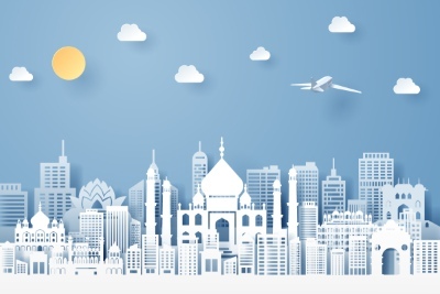 Travel & Tourism Concept Landmarks of World Countries 49xAI