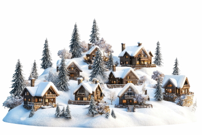 Snowy Branches, Forest & Landscapes 25xPNG