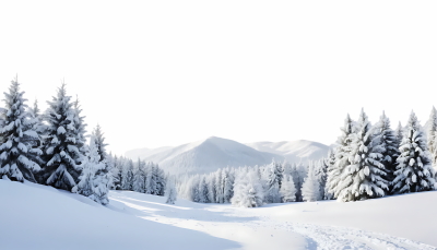 Snowy Mountains & Forest 25xPNG
