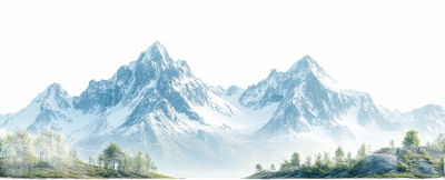 Snowy Mountains & Forest 25xPNG