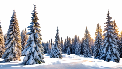 Snowy Mountains & Forest 25xPNG
