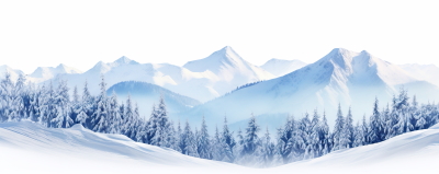 Snowy Mountains & Forest 25xPNG