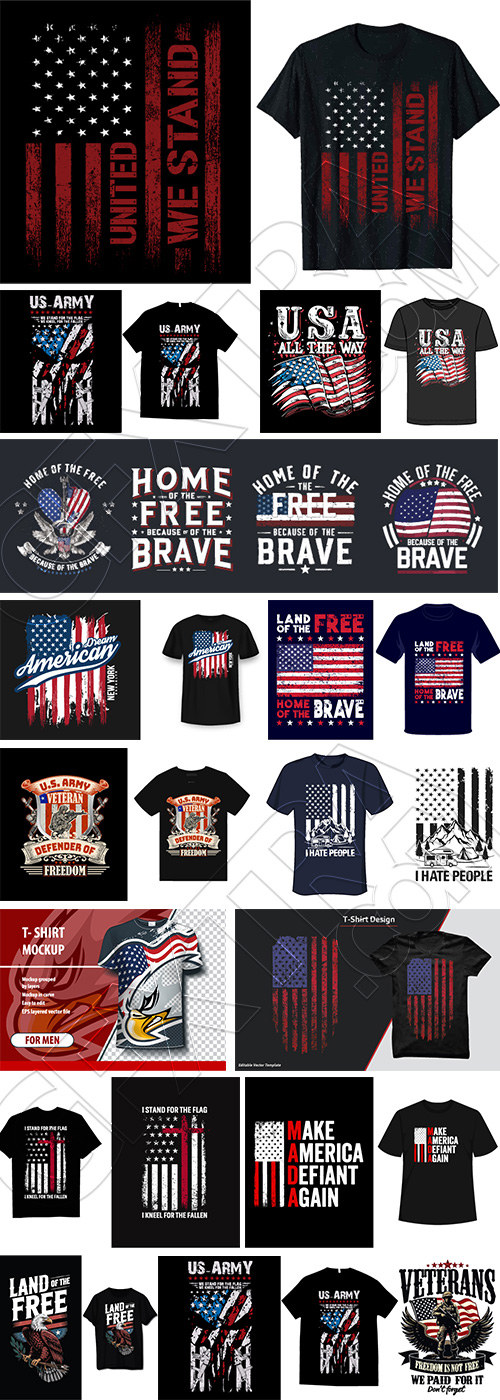 USA T-Shirt Design #2, 26xAI