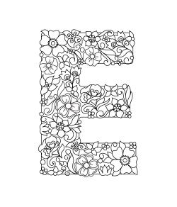 Floral Decorated Letters #1, 26xAI