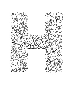 Floral Decorated Letters #1, 26xAI