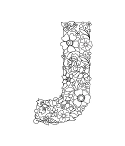 Floral Decorated Letters #1, 26xAI