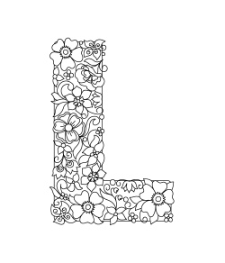 Floral Decorated Letters #1, 26xAI