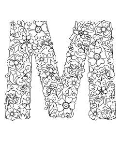 Floral Decorated Letters #1, 26xAI