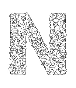 Floral Decorated Letters #1, 26xAI