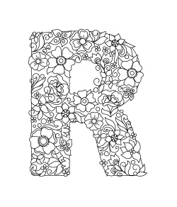 Floral Decorated Letters #1, 26xAI