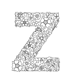 Floral Decorated Letters #1, 26xAI