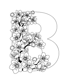 Floral Decorated Letters #2, 26xAI