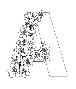 Floral Decorated Letters #2, 26xAI