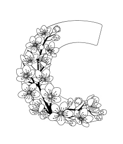 Floral Decorated Letters #2, 26xAI