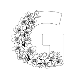 Floral Decorated Letters #2, 26xAI