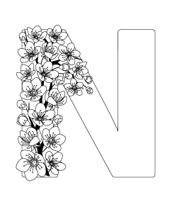 Floral Decorated Letters #2, 26xAI