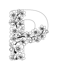 Floral Decorated Letters #2, 26xAI