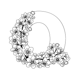 Floral Decorated Letters #2, 26xAI