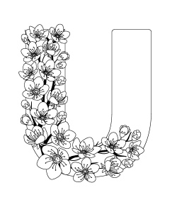 Floral Decorated Letters #2, 26xAI