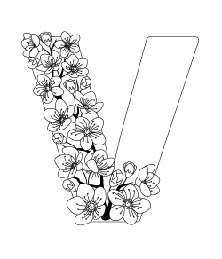 Floral Decorated Letters #2, 26xAI