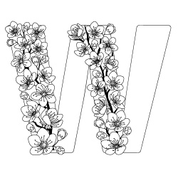 Floral Decorated Letters #2, 26xAI