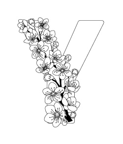 Floral Decorated Letters #2, 26xAI