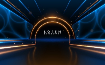 Boards, Lights, Ribbons & Sparks Blue Background Templates 32xAI