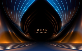 Boards, Lights, Ribbons & Sparks Blue Background Templates 32xAI