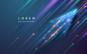 Boards, Lights, Ribbons & Sparks Blue Background Templates 32xAI