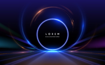 Boards, Lights, Ribbons & Sparks Blue Background Templates 32xAI