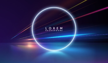 Boards, Lights, Ribbons & Sparks Blue Background Templates 32xAI