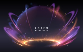 Boards, Lights, Ribbons & Sparks Blue Background Templates 32xAI