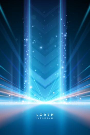 Boards, Lights, Ribbons & Sparks Blue Background Templates 32xAI