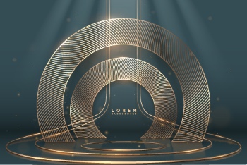 Boards, Lights, Ribbons & Sparks Blue Background Templates 32xAI