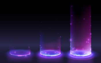 Boards, Lights, Ribbons & Sparks Blue Background Templates 32xAI